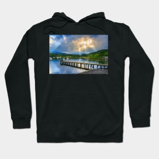 Jetty on Lake Windermere at Waterhead, Ambleside, Cumbria Hoodie